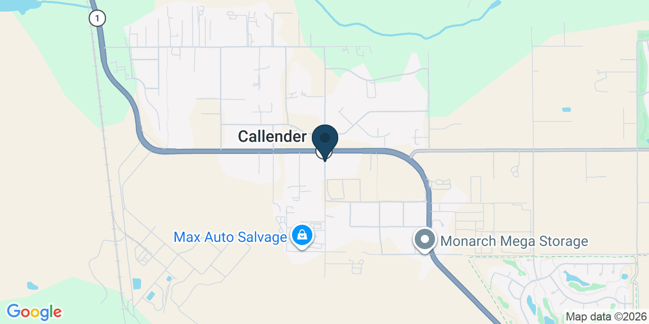 Map showing Callender, San Luis Obispo County, CA