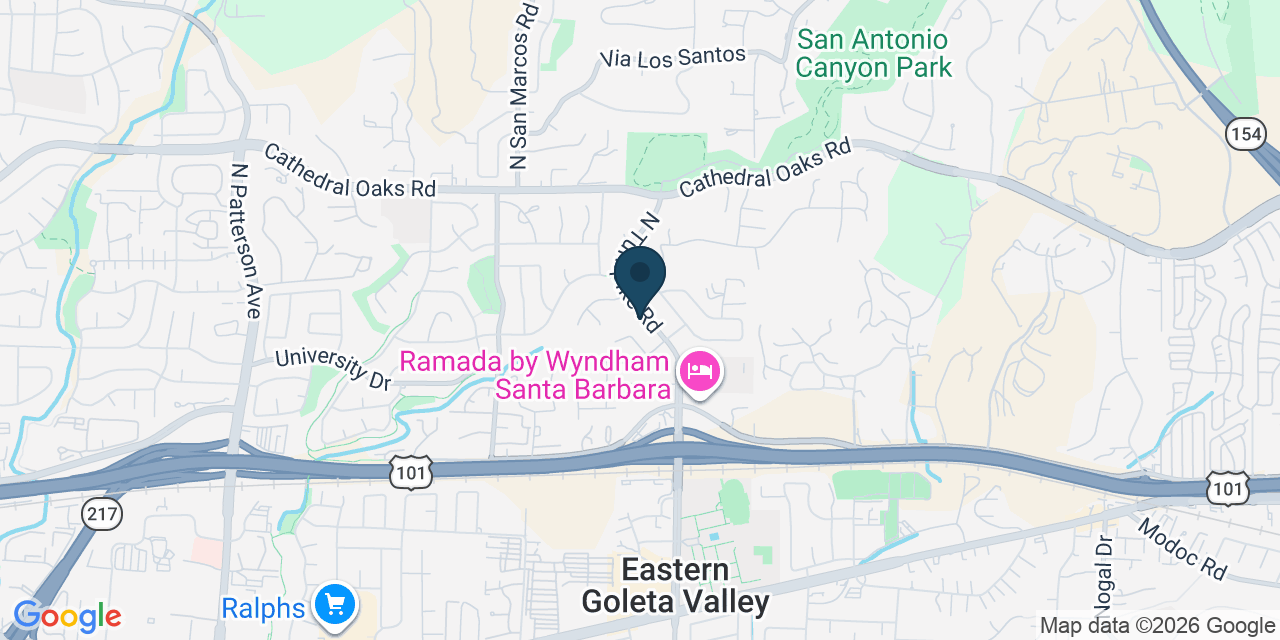 Map showing Santa Barbara, Santa Barbara County, CA
