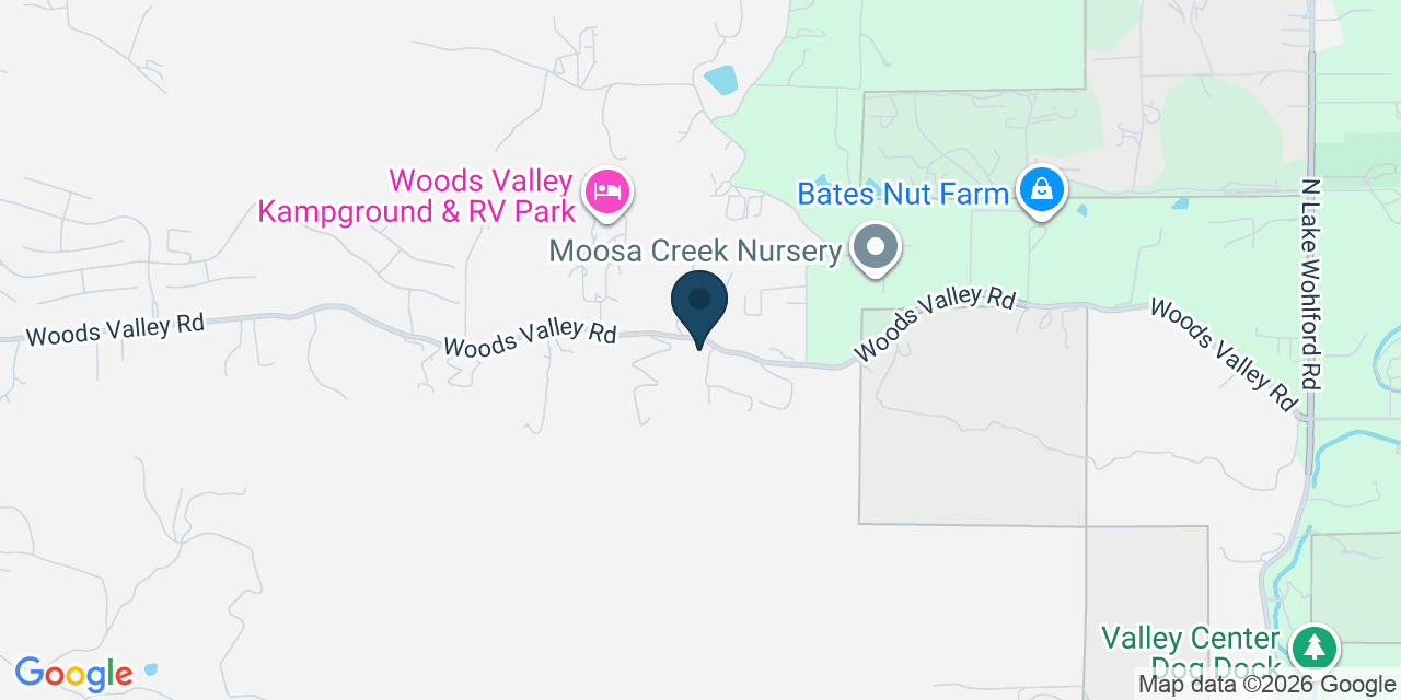 Map showing Valley Center, San Diego County, CA