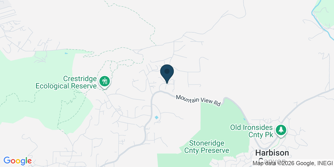 Map showing Harbison Canyon, San Diego County, CA