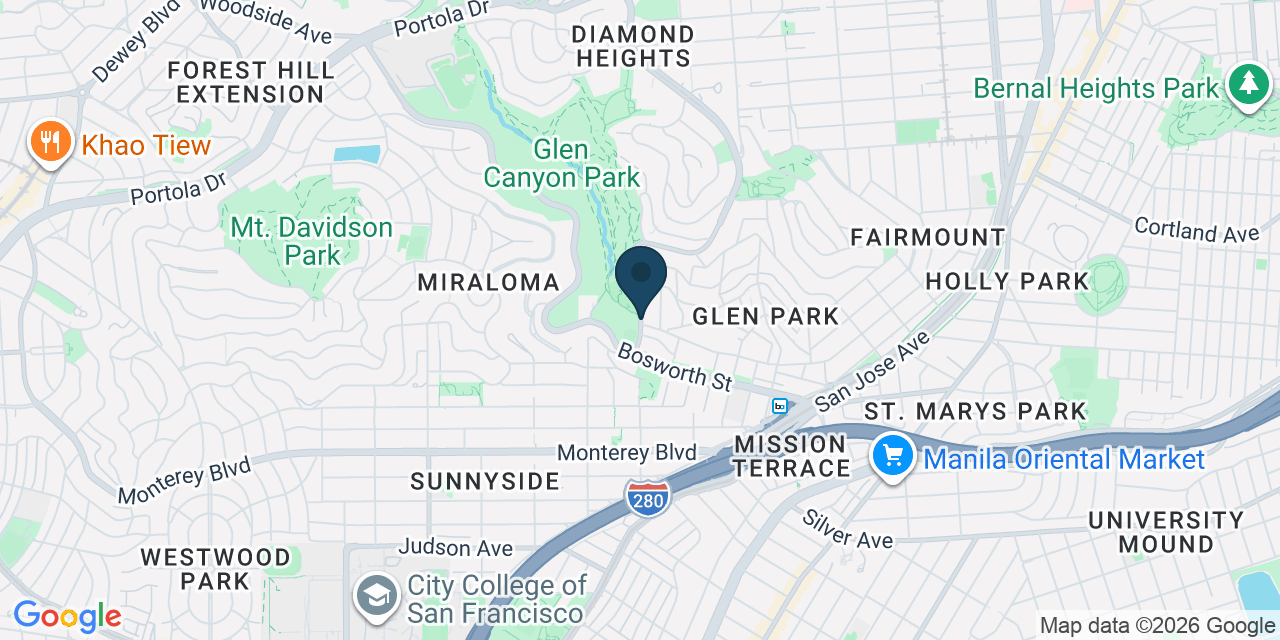 Map showing San Francisco, San Francisco County, CA