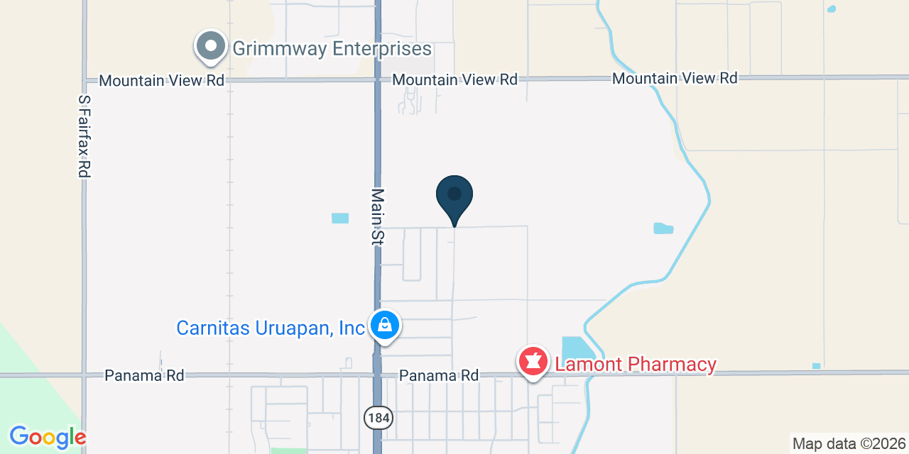 Map showing Lamont, Kern County, CA