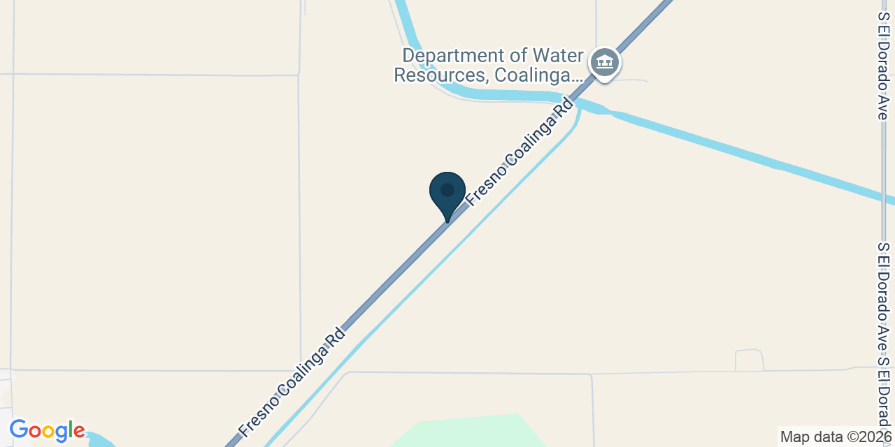 Map showing Fresno County, CA