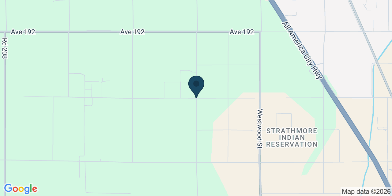 Map showing Tulare County, CA
