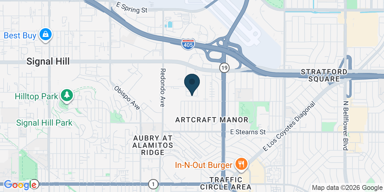 Map showing Long Beach, Los Angeles County, CA