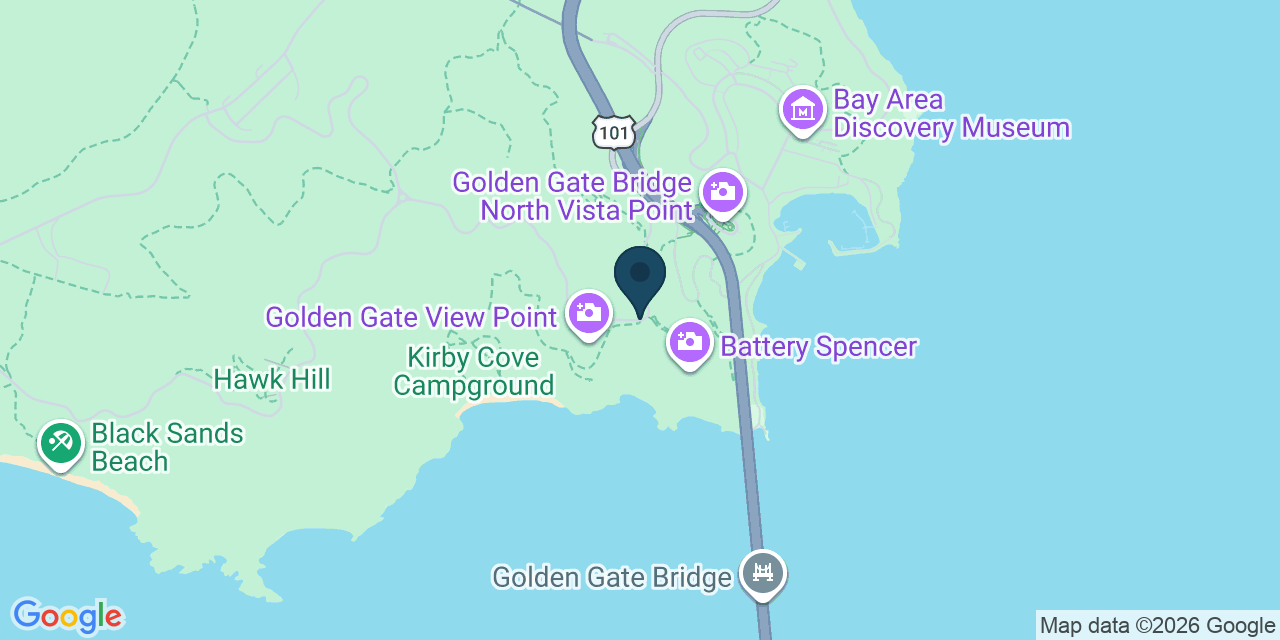 Map showing Marin County, CA