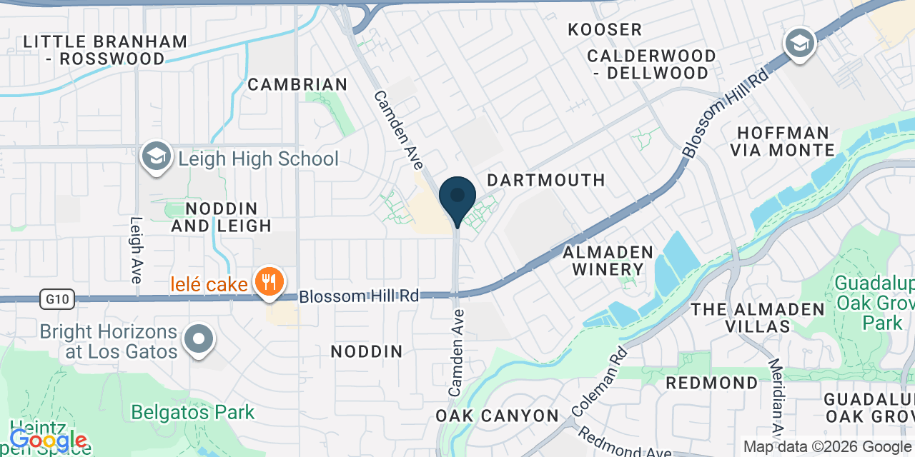Map showing Santa Clara County, CA