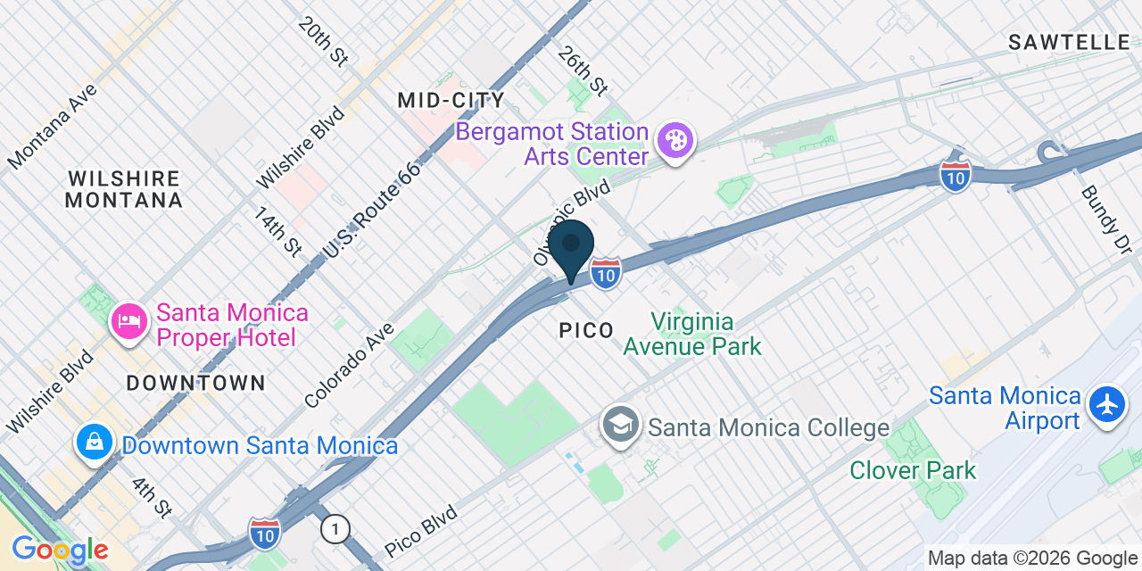 Map showing Santa Monica, Los Angeles County, CA