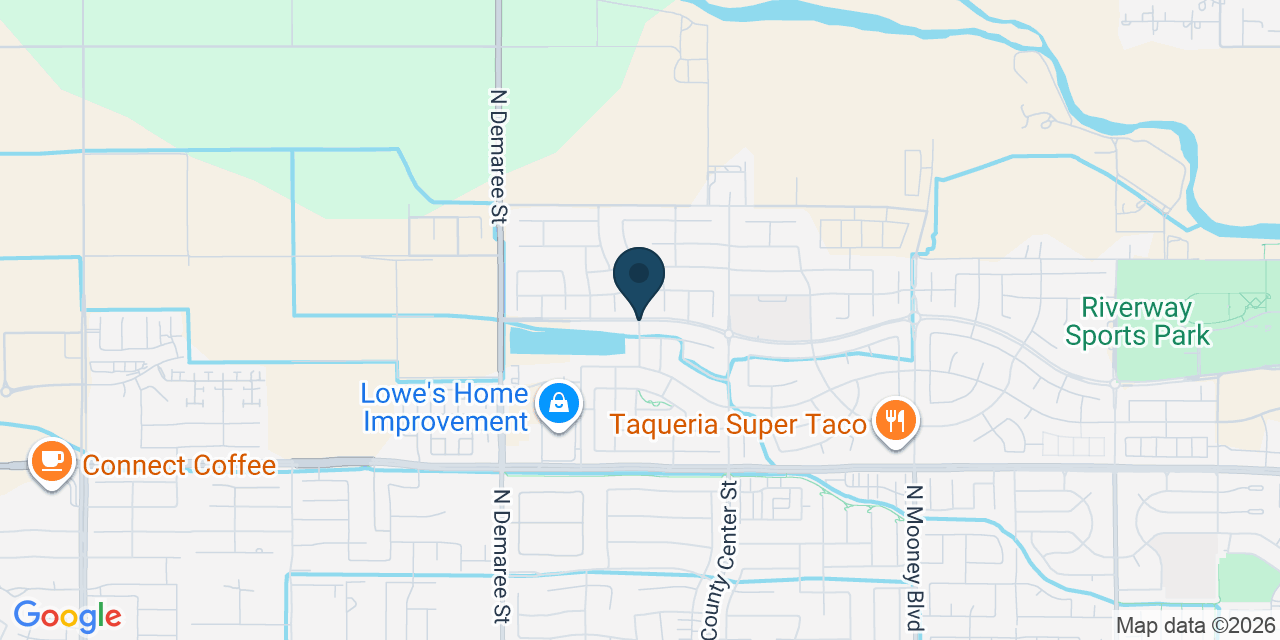 Map showing Visalia, Tulare County, CA