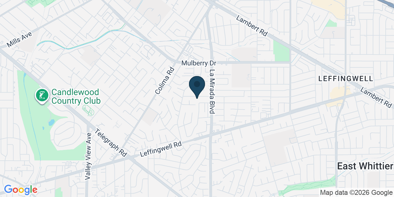 Map showing Whittier, Los Angeles County, CA