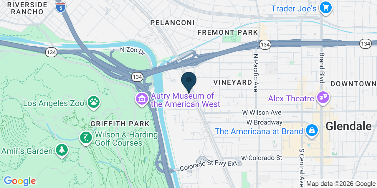 Map showing Los Angeles, Los Angeles County, CA