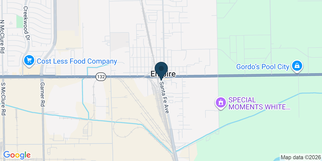 Map showing Modesto, Stanislaus County, CA