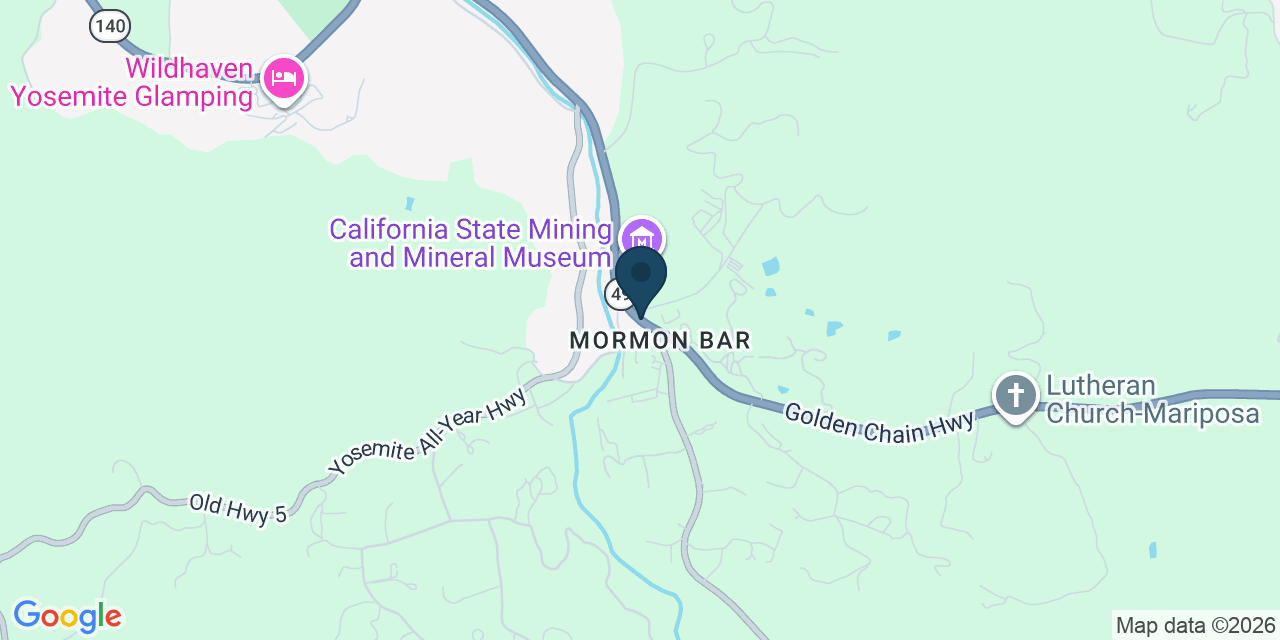Map showing Mariposa, Mariposa County, CA