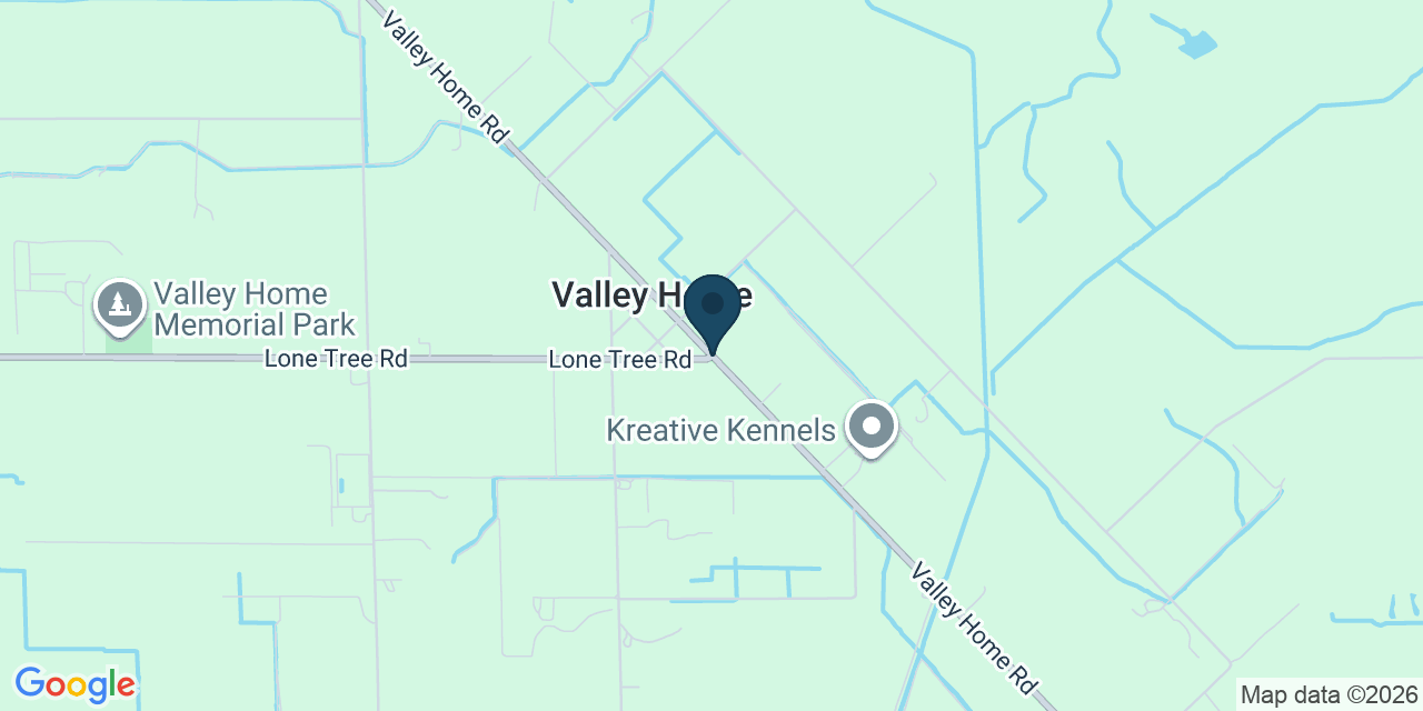 Map showing Valley Home, Stanislaus County, CA