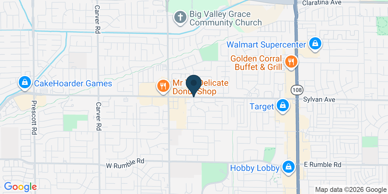 Map showing Modesto, Stanislaus County, CA
