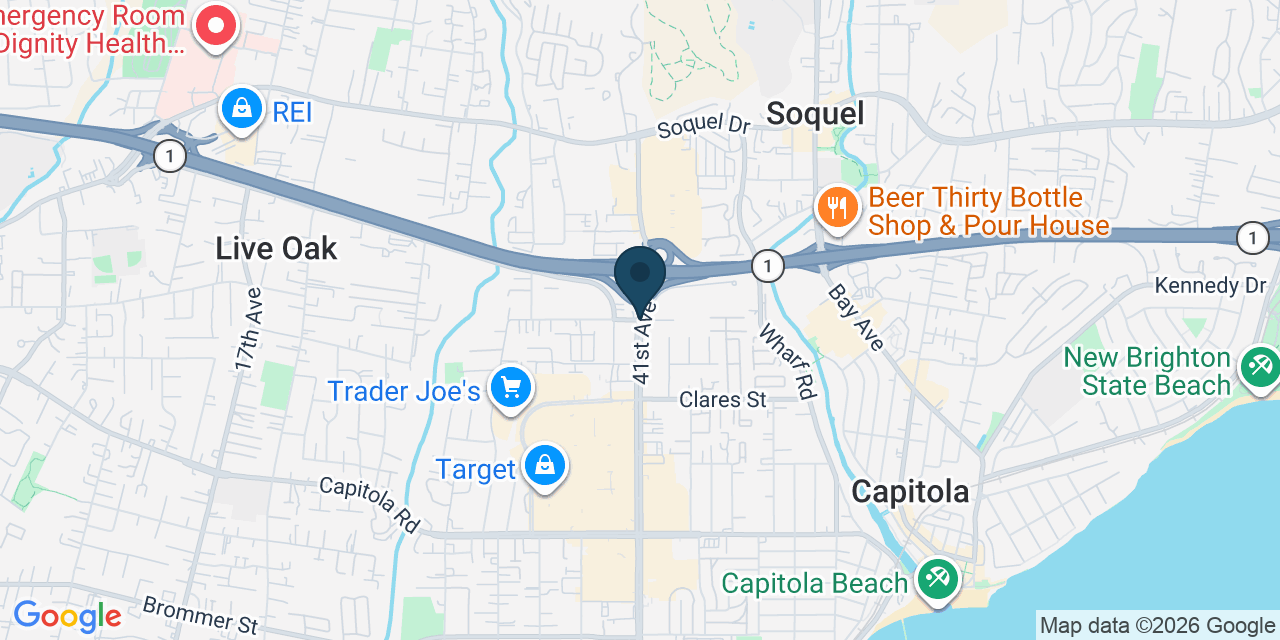 Map showing Capitola, Santa Cruz County, CA