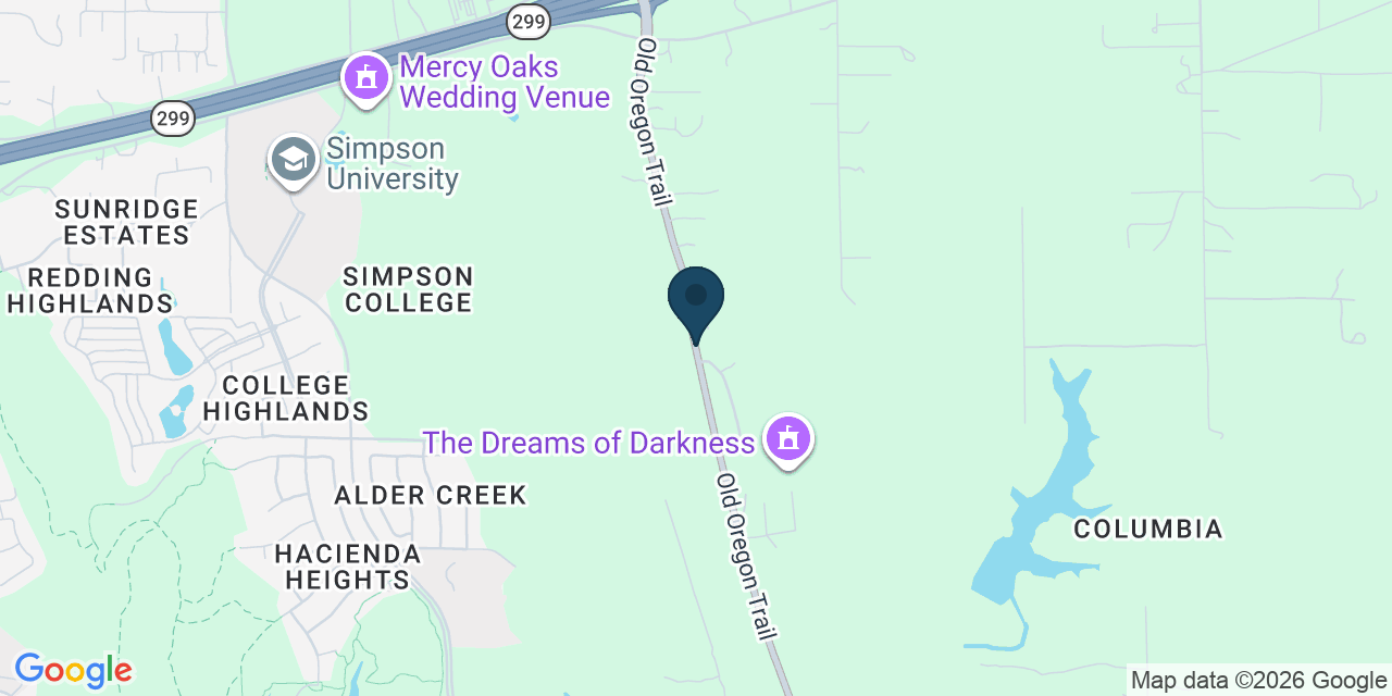Map showing Shasta County, CA