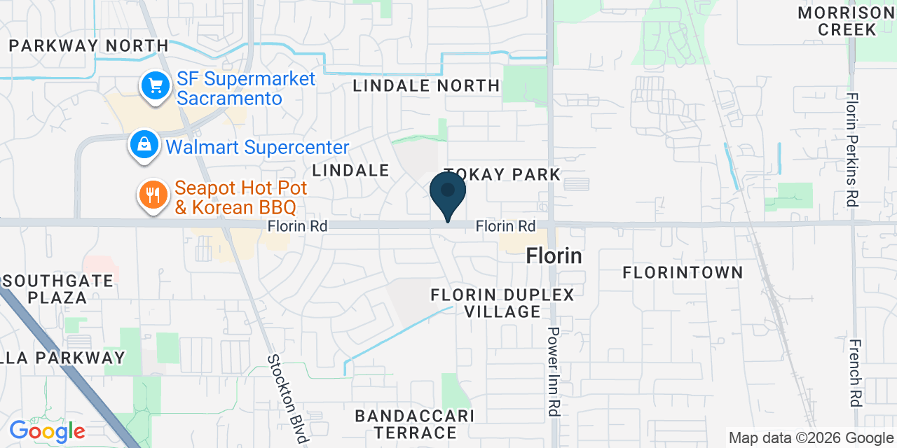 Map showing Florin, Sacramento County, CA