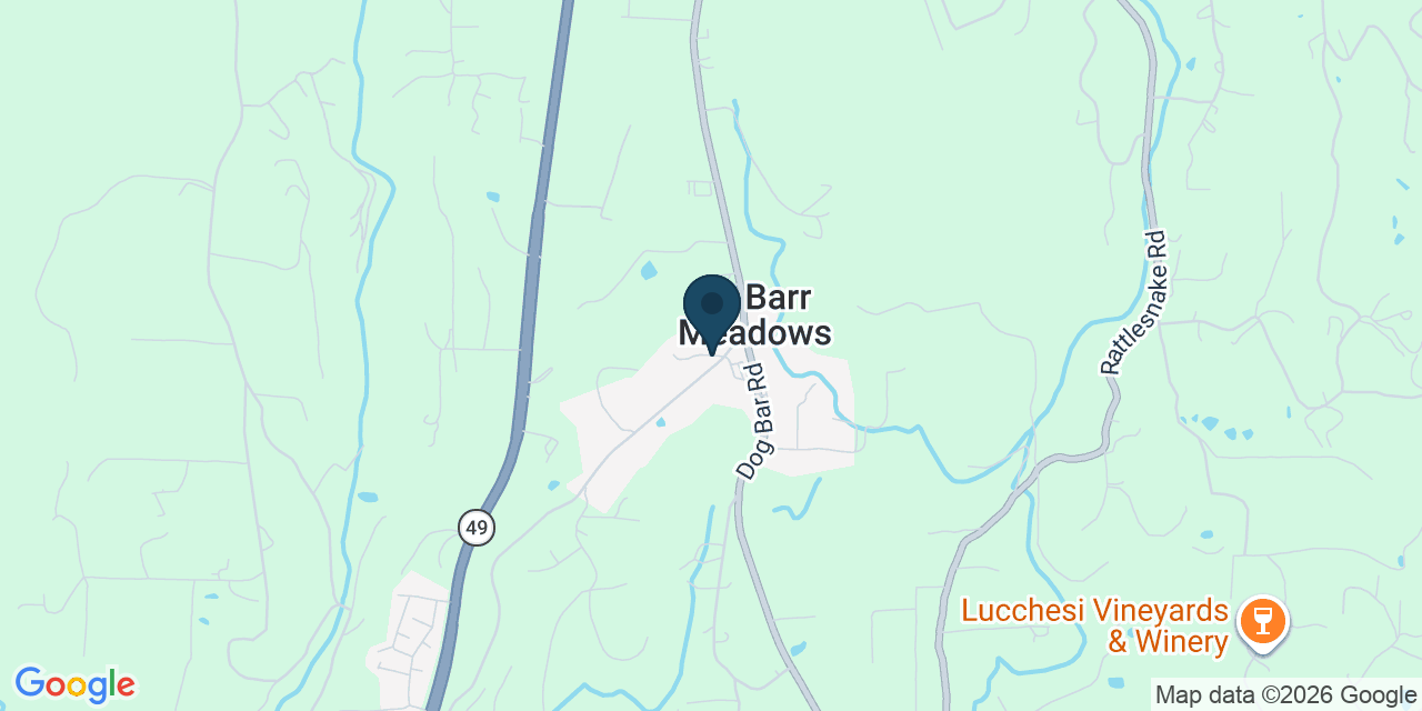 Map showing Grass Valley, Nevada County, CA