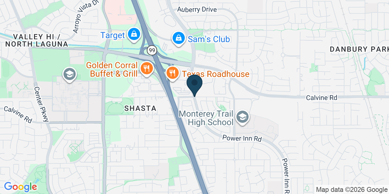 Map showing Elk Grove, Sacramento County, CA
