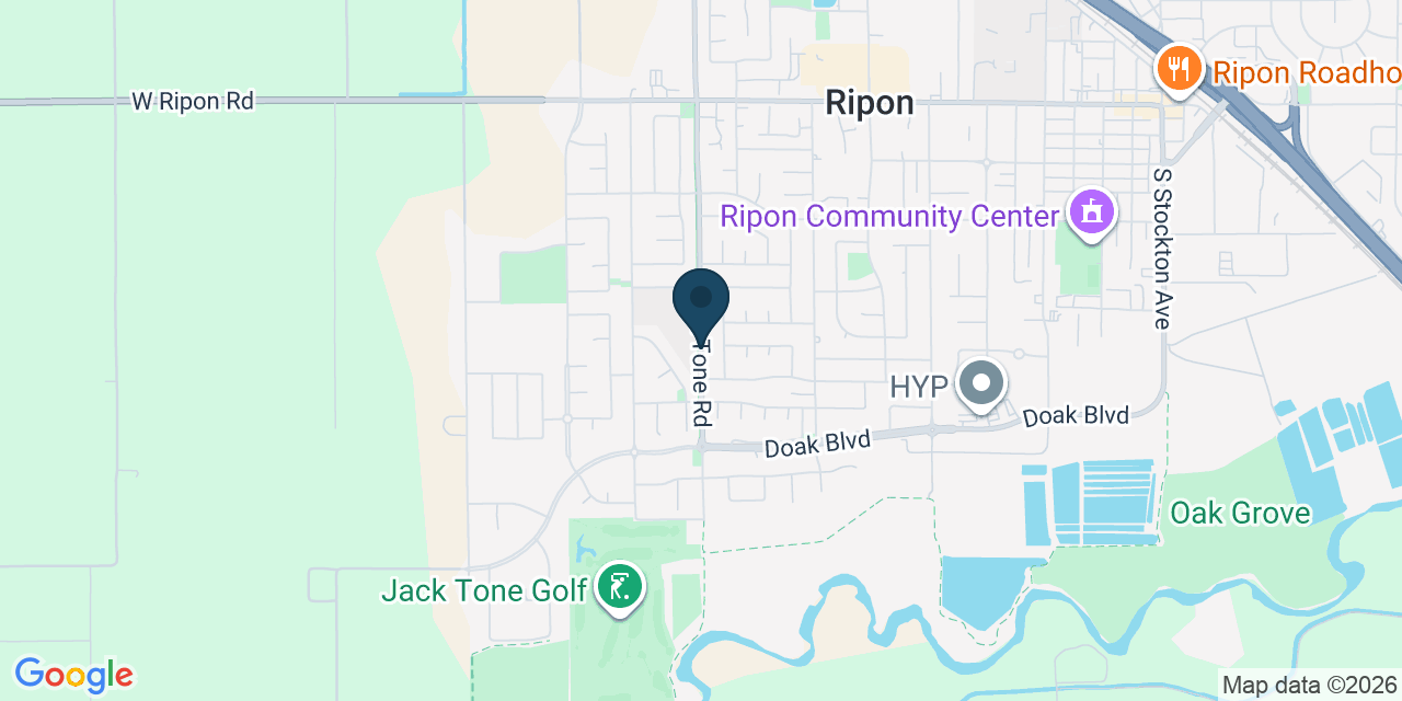 Map showing Ripon, San Joaquin County, CA