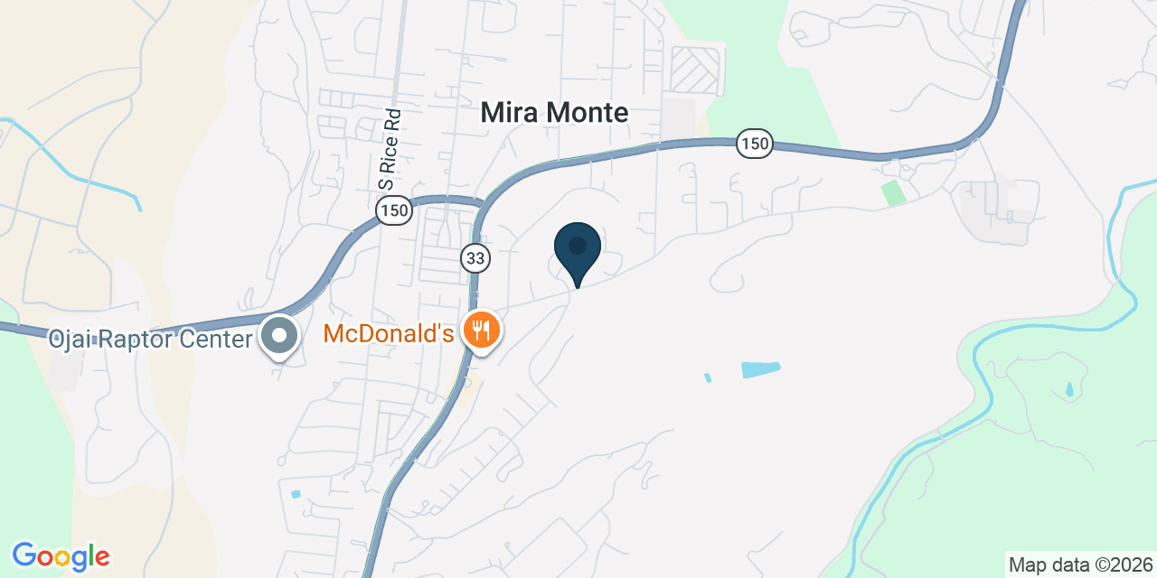 Map showing Mira Monte, Ventura County, CA