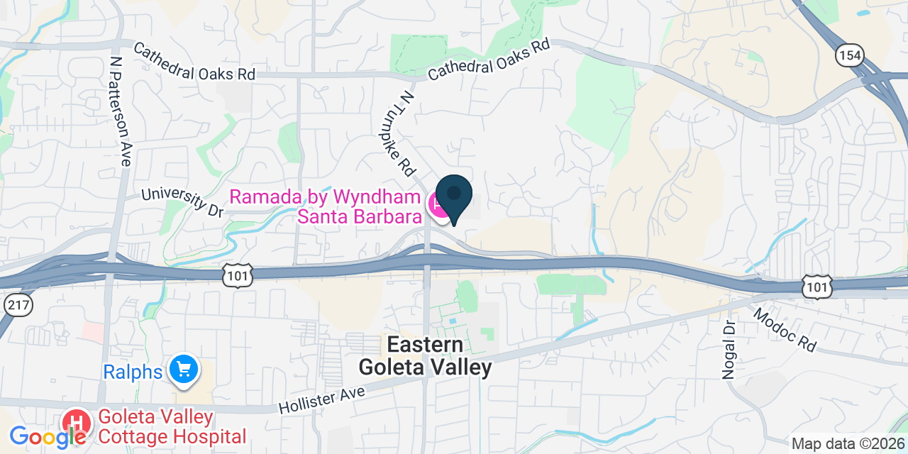Map showing Santa Barbara, Santa Barbara County, CA