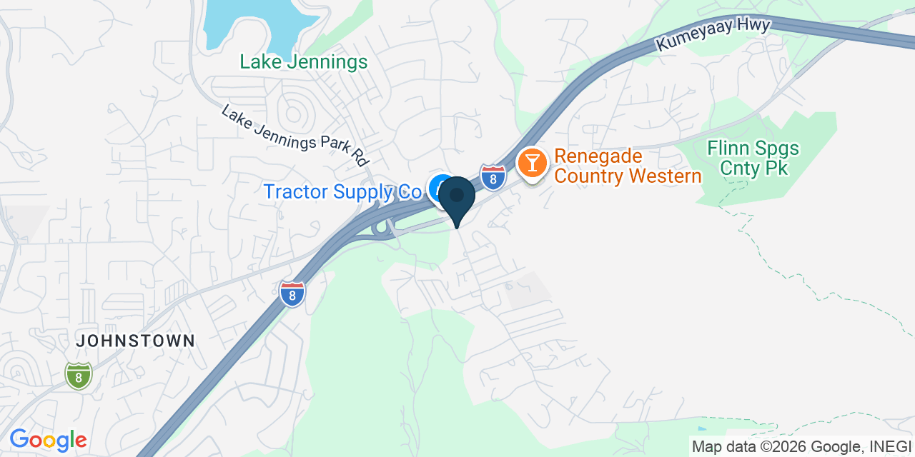Map showing San Diego County, CA