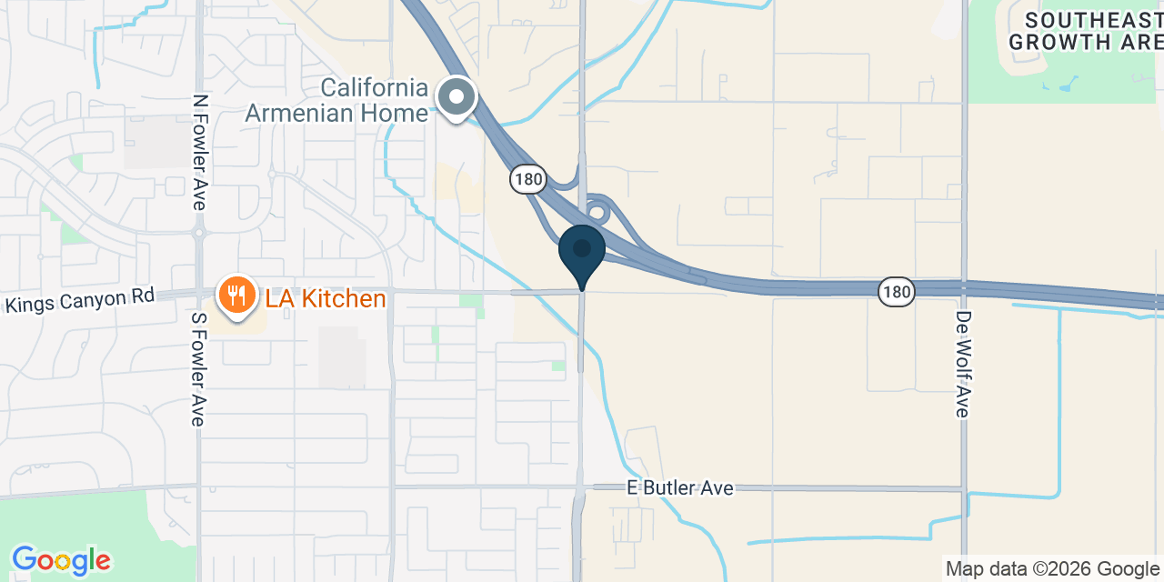 Map showing Roosevelt, Fresno County, CA