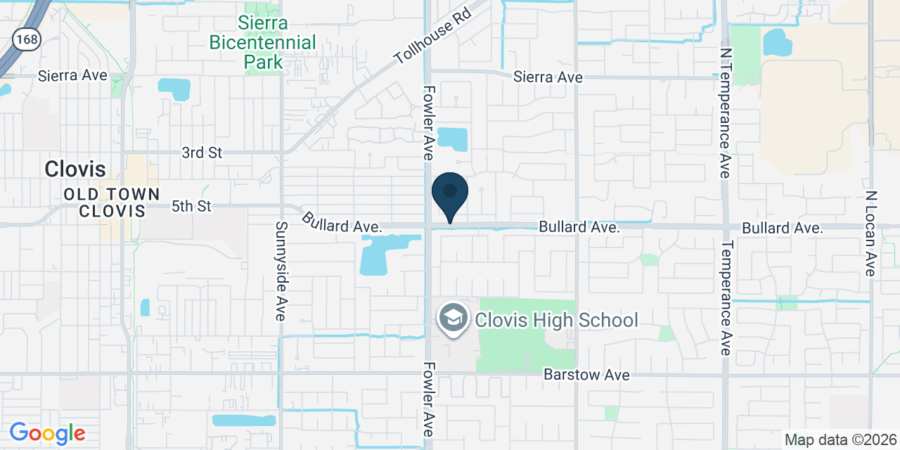Map showing Clovis, Fresno County, CA