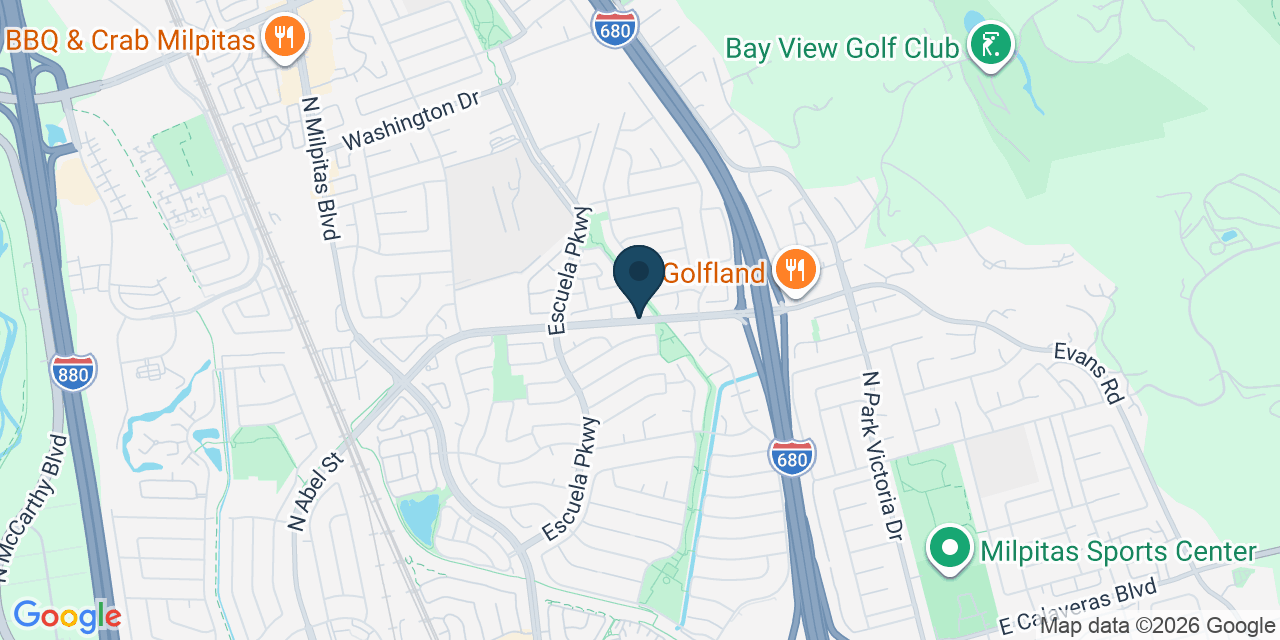 Map showing Milpitas, Santa Clara County, CA