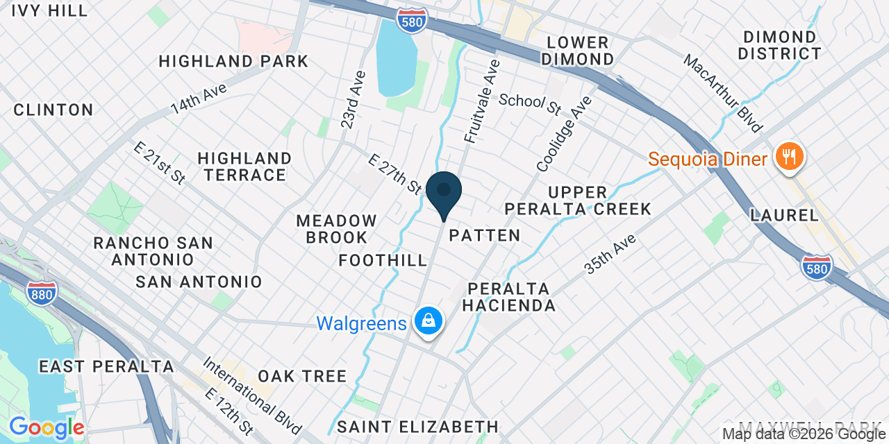 Map showing Alameda County, CA