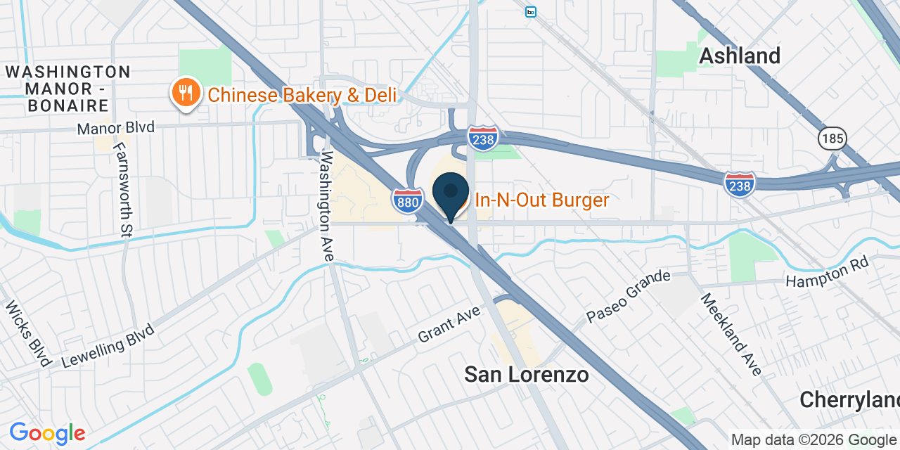 Map showing Alameda County, CA
