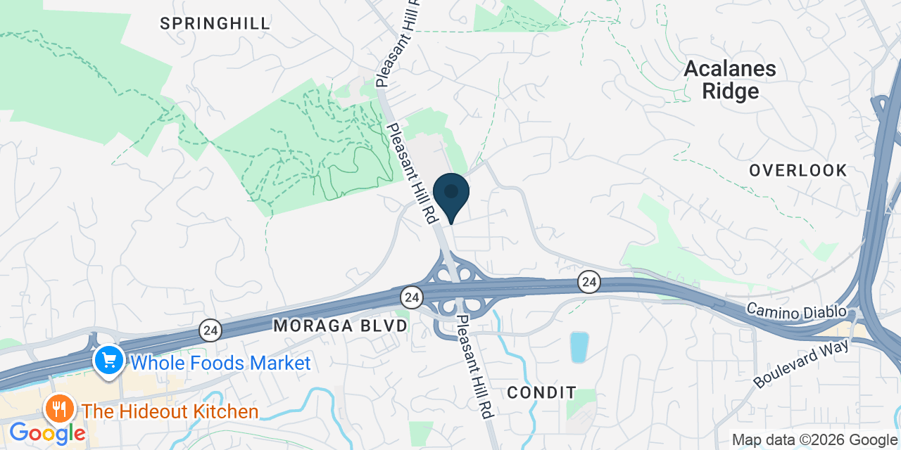 Map showing Lafayette, Contra Costa County, CA