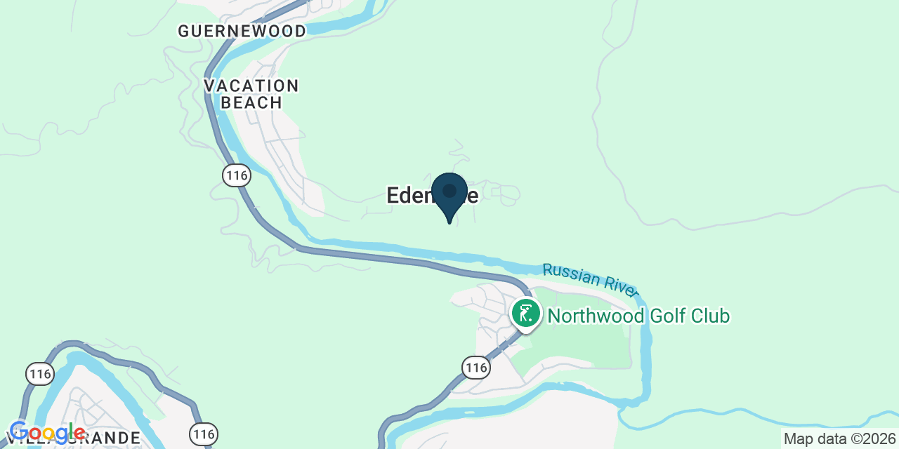 Map showing Guerneville, Sonoma County, CA