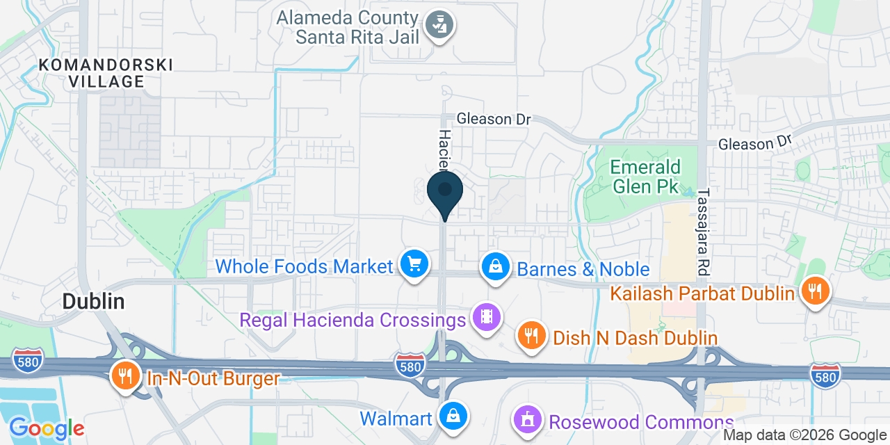 Map showing Dublin, Alameda County, CA