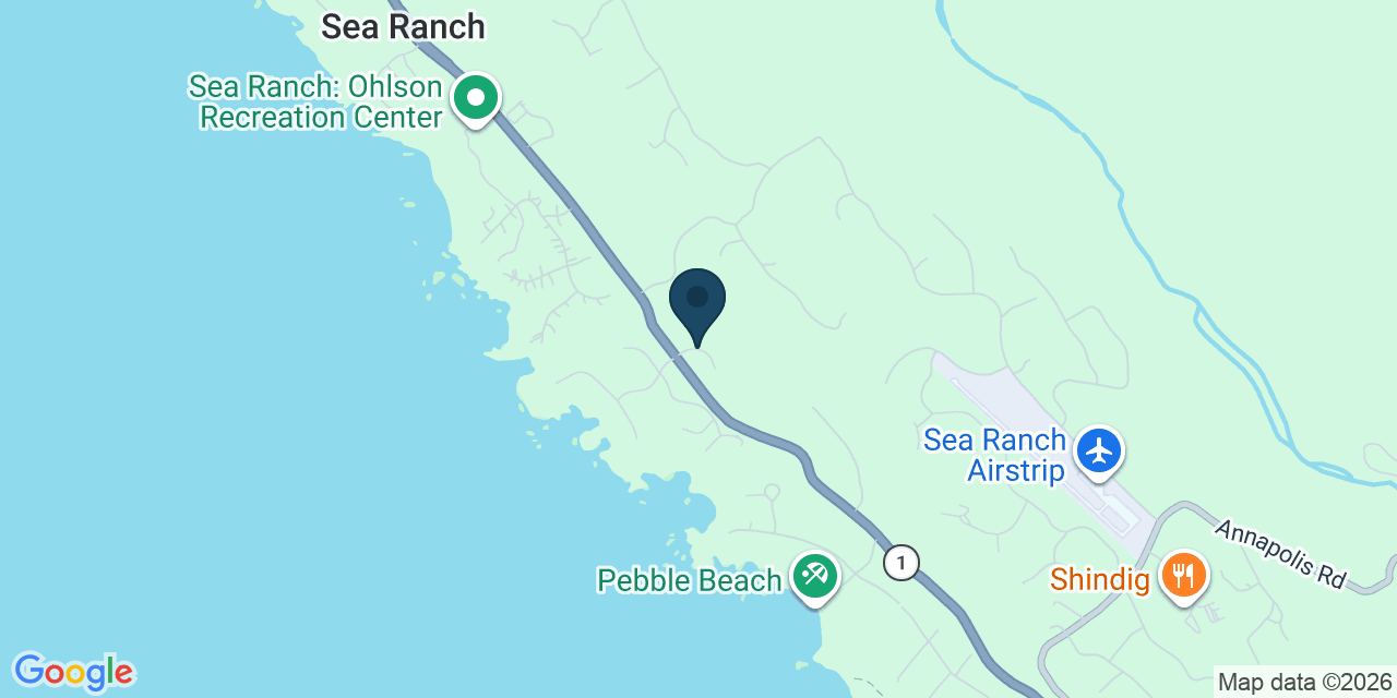 Map showing Sea Ranch, Sonoma County, CA