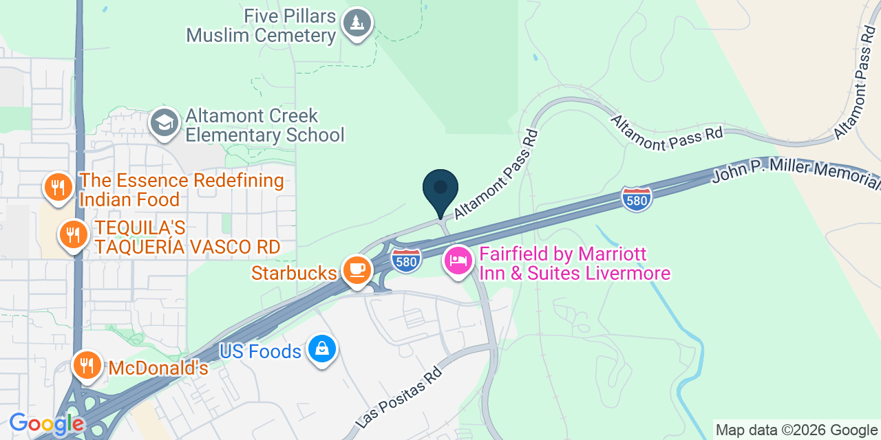 Map showing Alameda County, CA