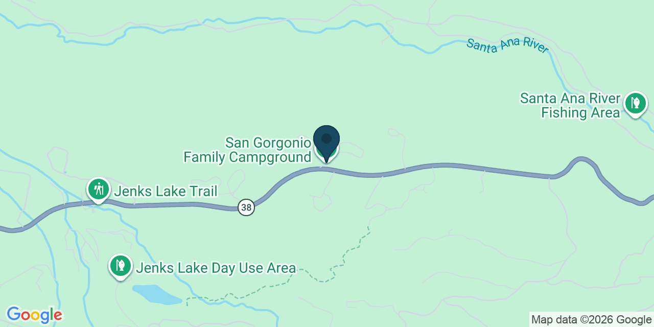 Map showing Angelus Oaks, San Bernardino County, CA