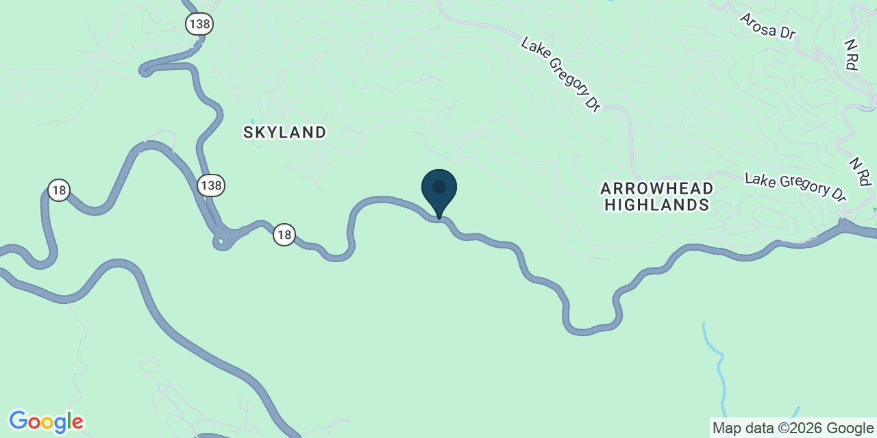 Map showing Crestline, San Bernardino County, CA