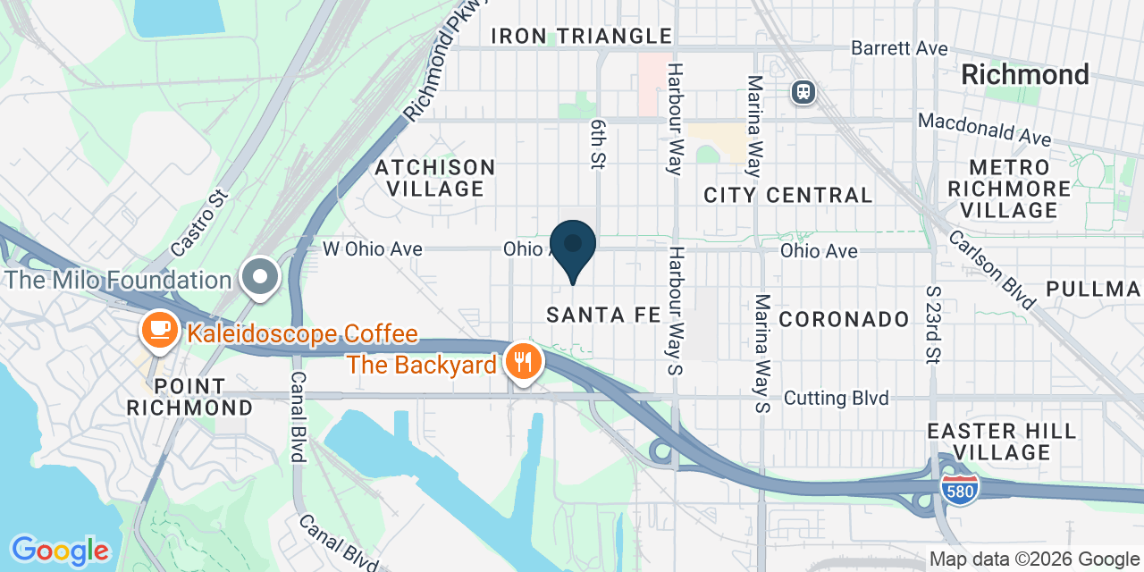 Map showing Richmond, Contra Costa County, CA