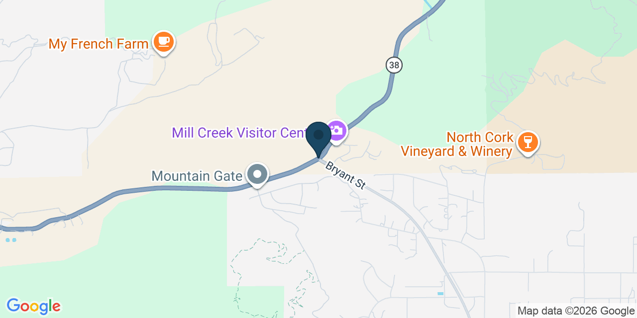 Map showing San Bernardino County, CA