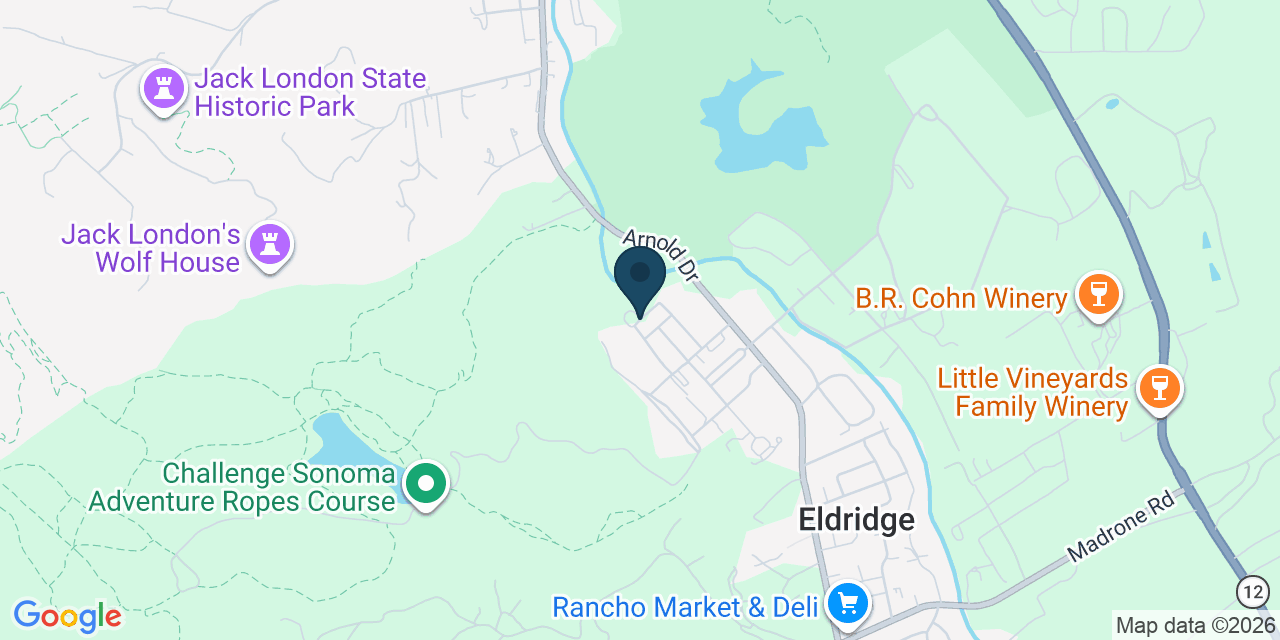 Map showing Sonoma County, CA