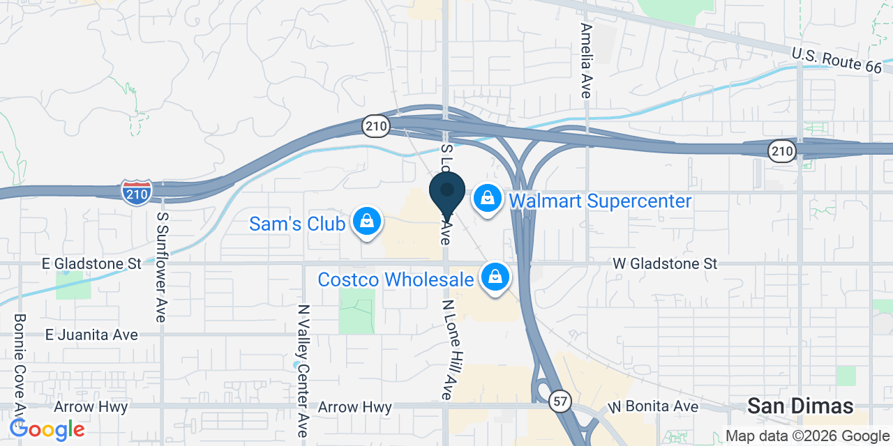 Map showing Los Angeles County, CA