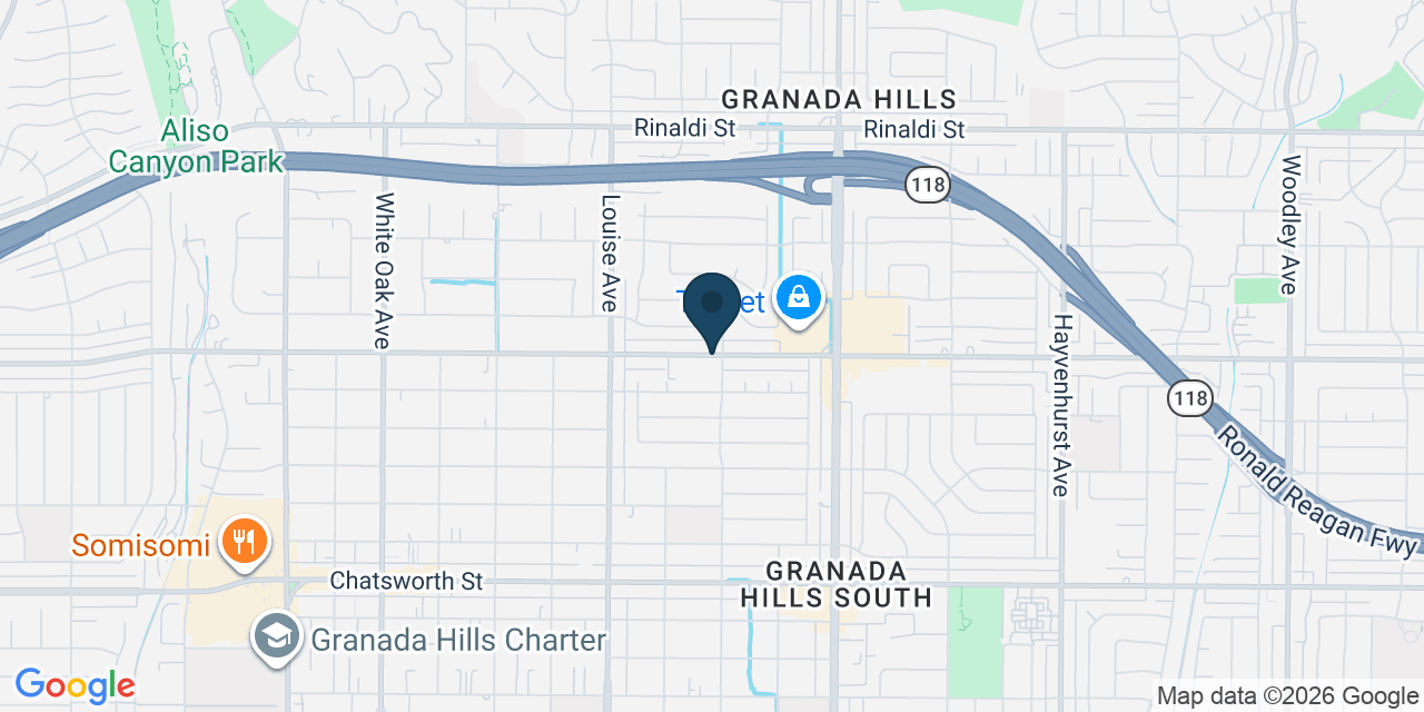 Map showing Los Angeles County, CA