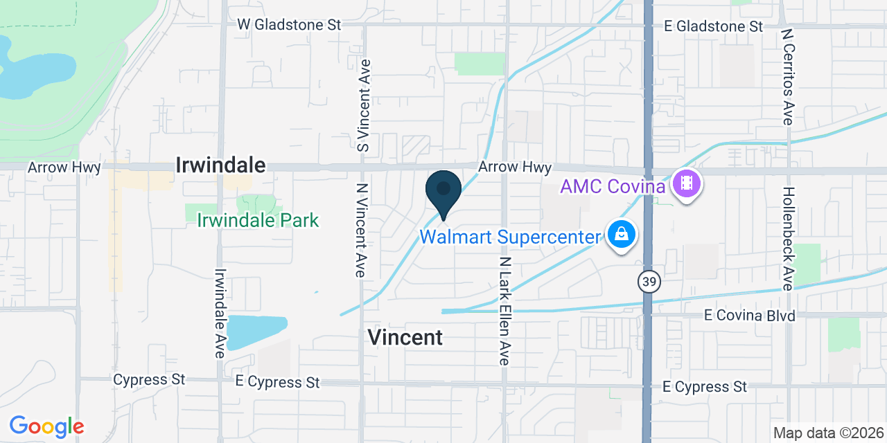 Map showing Covina, Los Angeles County, CA