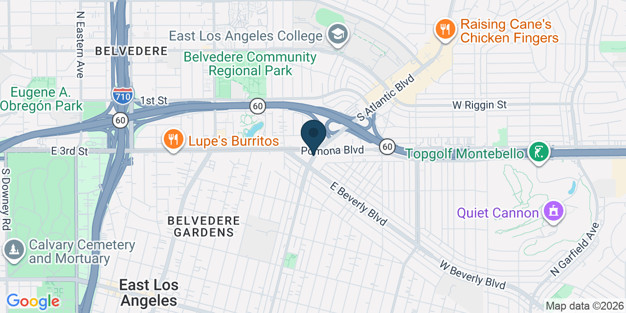 Map showing Los Angeles County, CA
