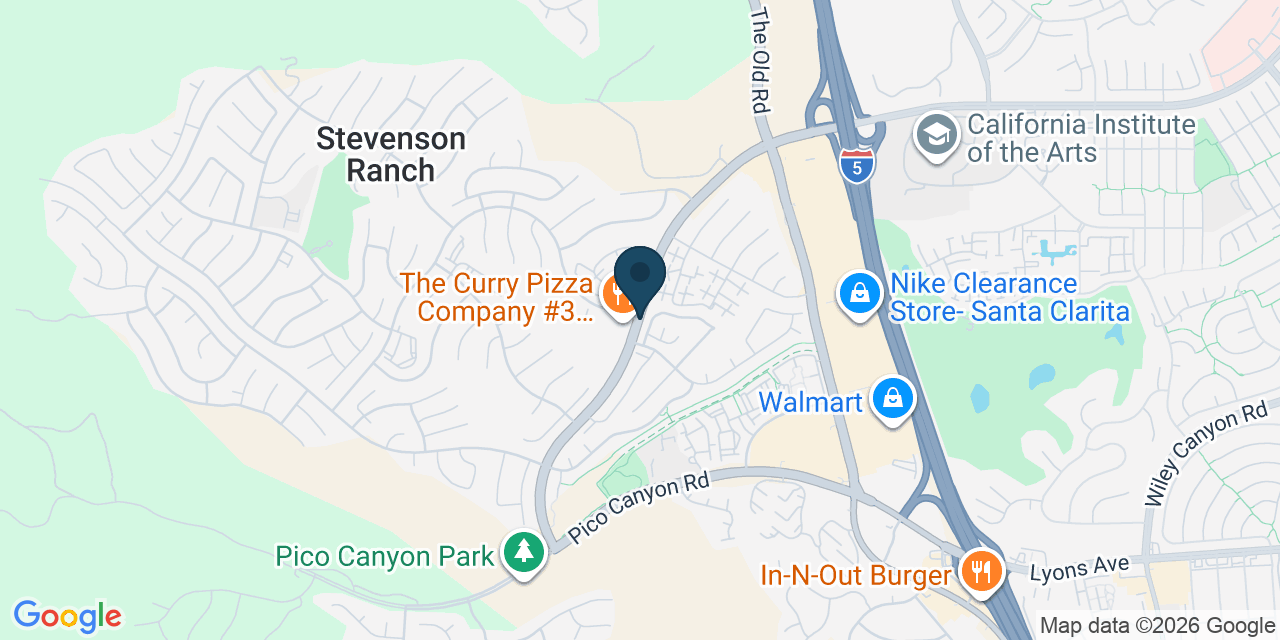 Map showing Stevenson Ranch, Los Angeles County, CA