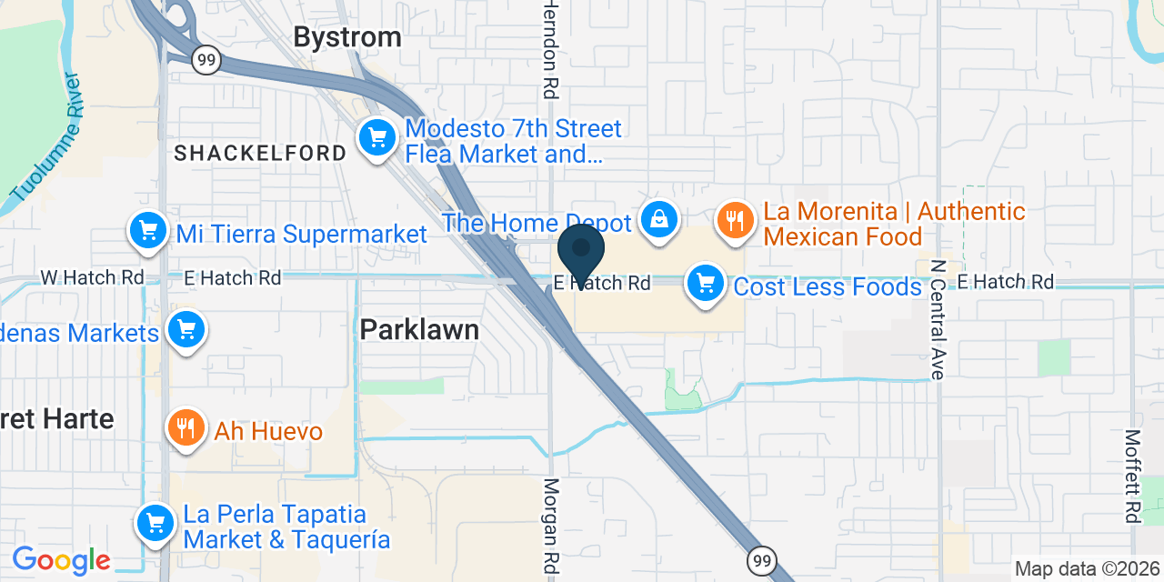 Map showing Modesto, Stanislaus County, CA