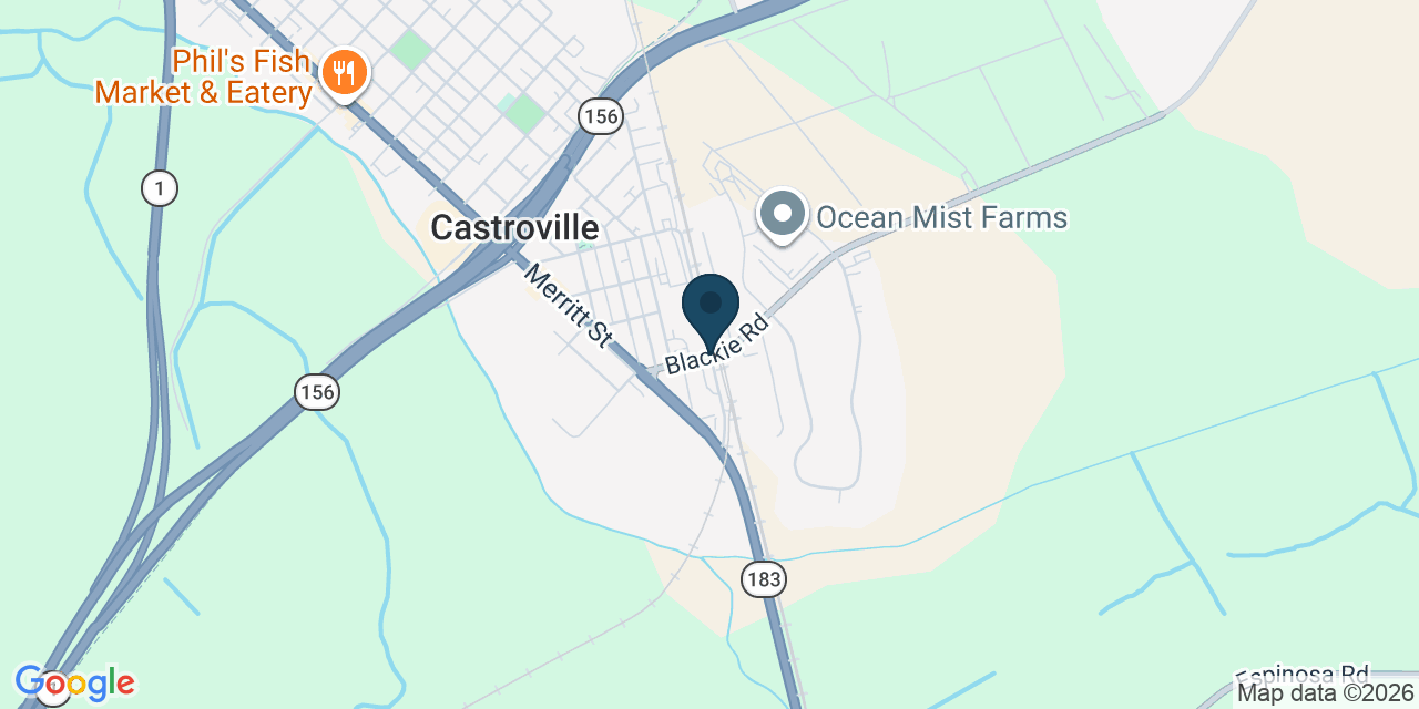 Map showing Castroville, Monterey County, CA